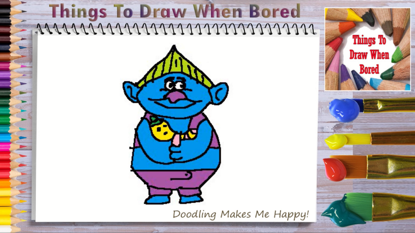 How To Draw Bigger From The Trolls World Tour Movie