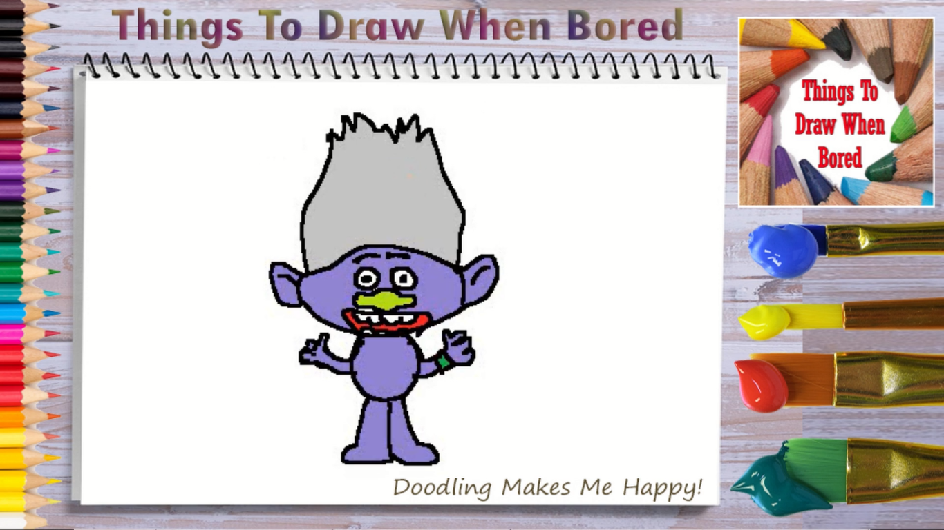 How To Draw Guy Diamond ( Trolls World Tour Movie )