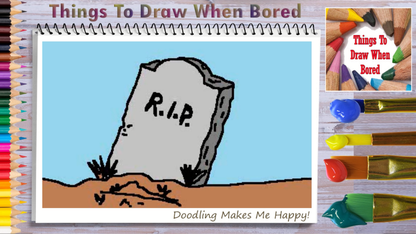 How To Draw A Tombstone