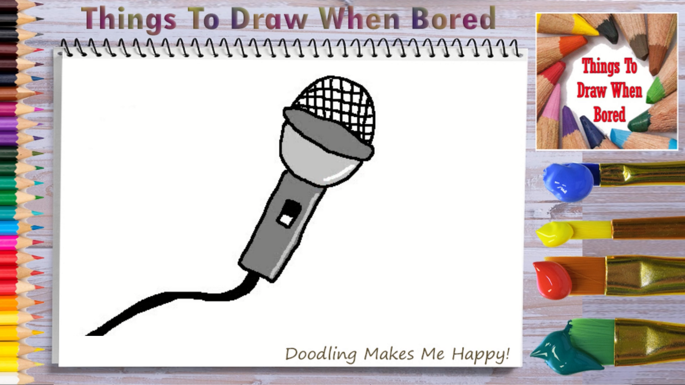 How To Draw A Microphone