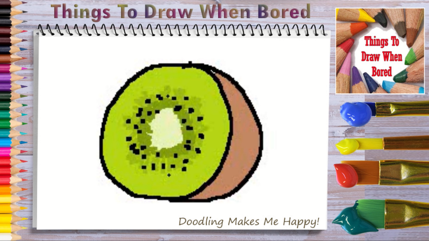 How To Draw A Kiwi Fruit