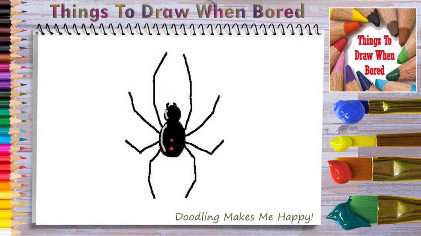 How To Draw A Black Widow Spider