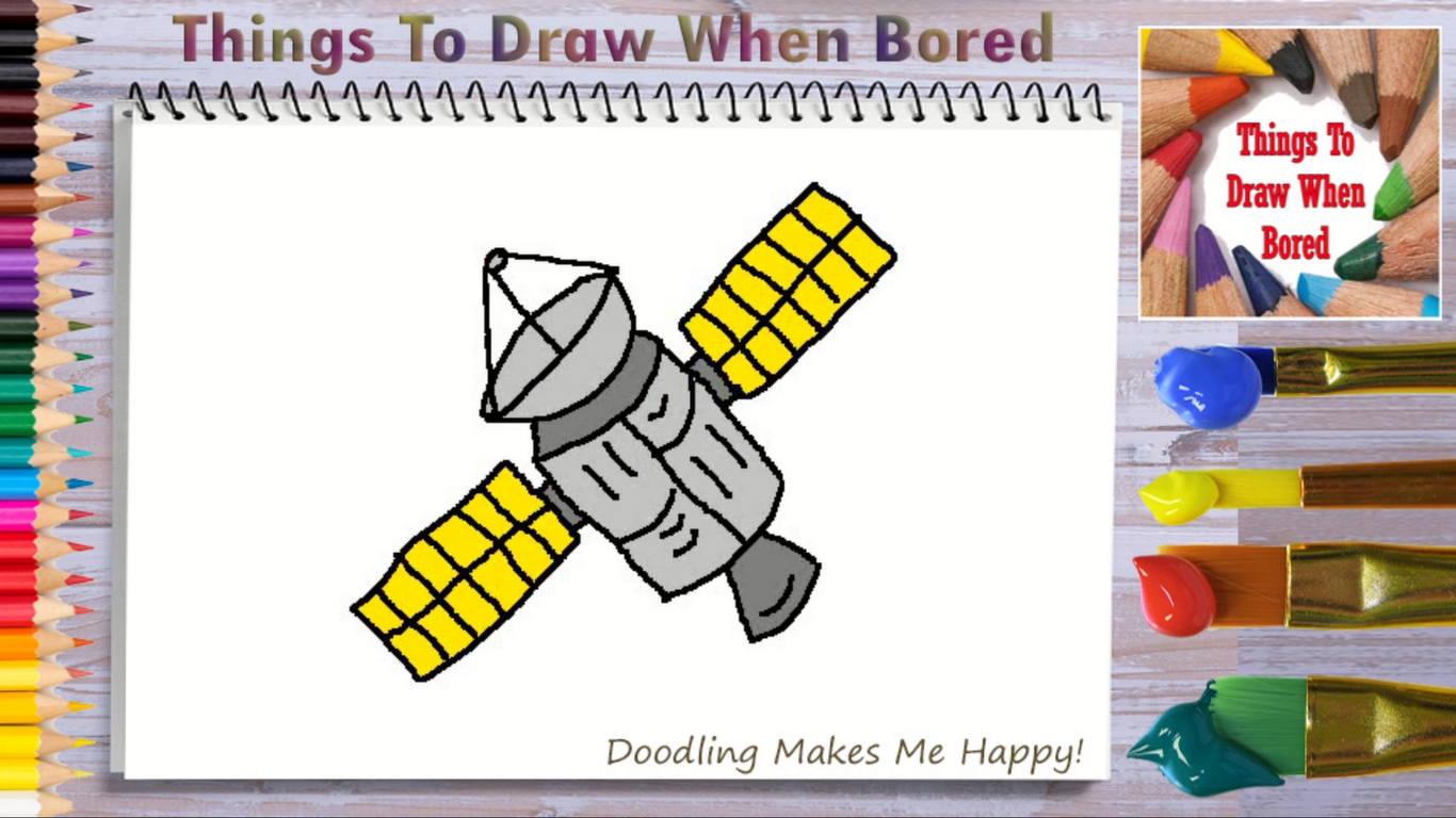 How To Draw A Satellite