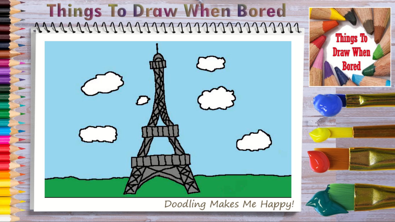 How To Draw The Eiffel Tower