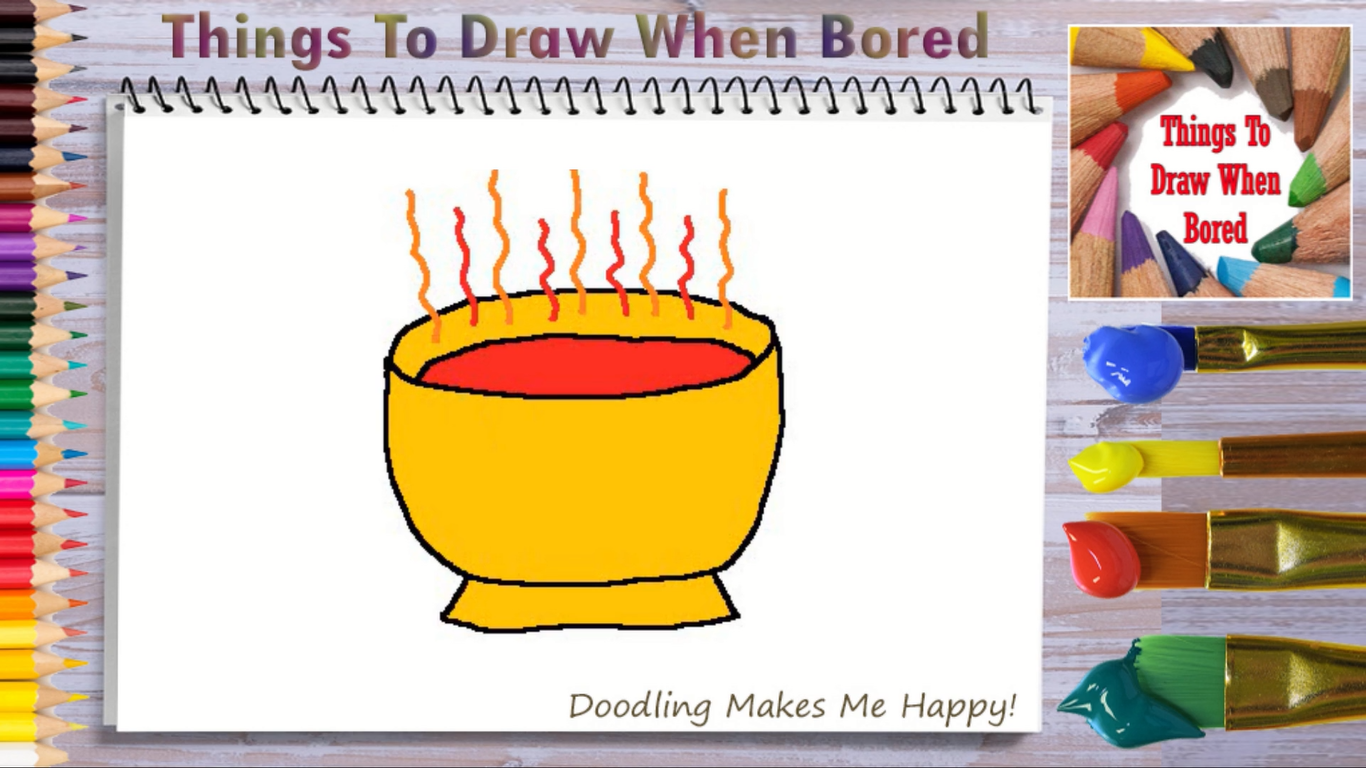 How To Draw A Bowl Of Tomato Soup