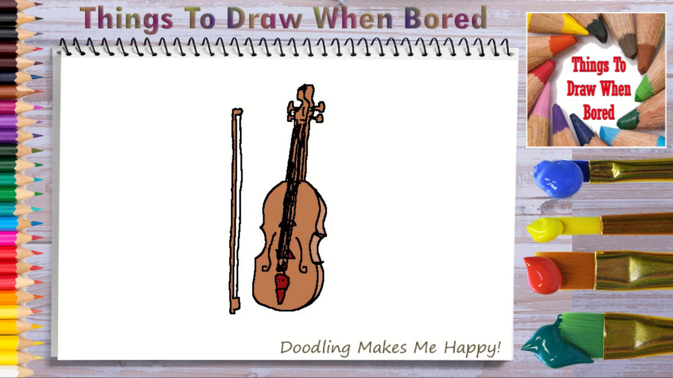 How To Draw A Violin