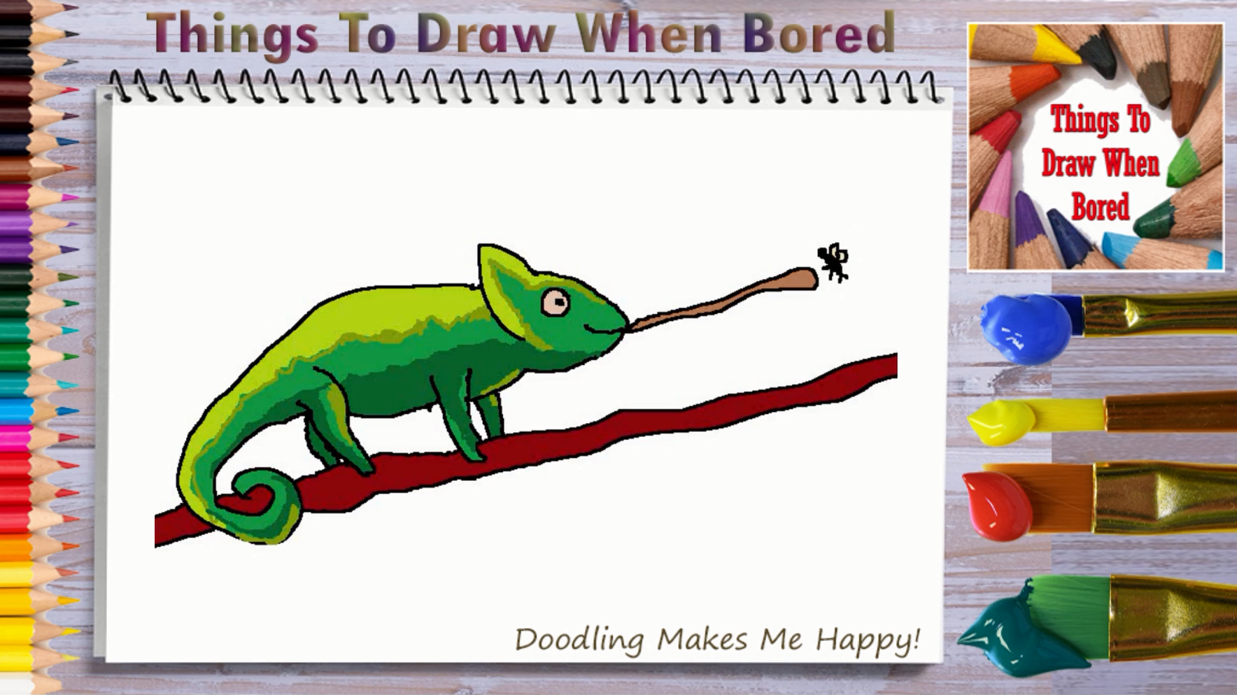 How To Draw A Chameleon