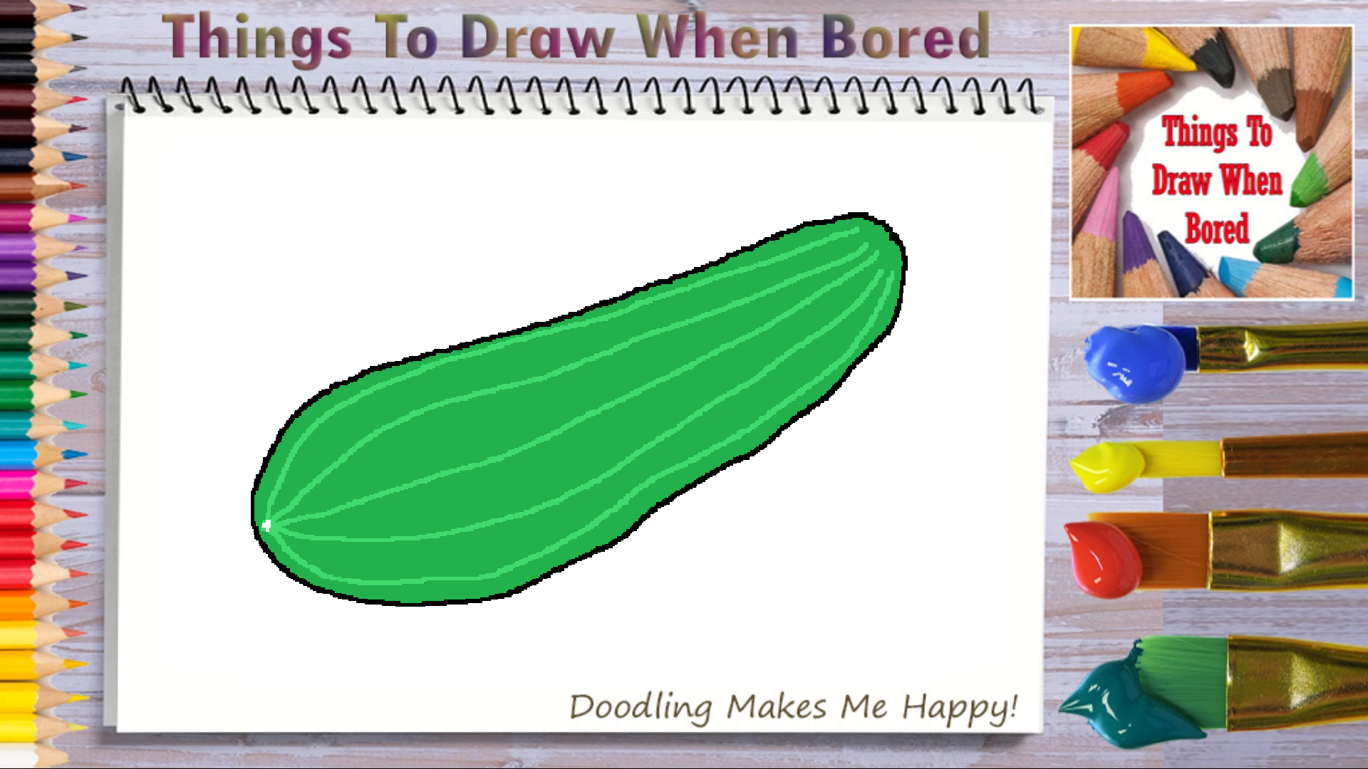 How To Draw A Cucumber