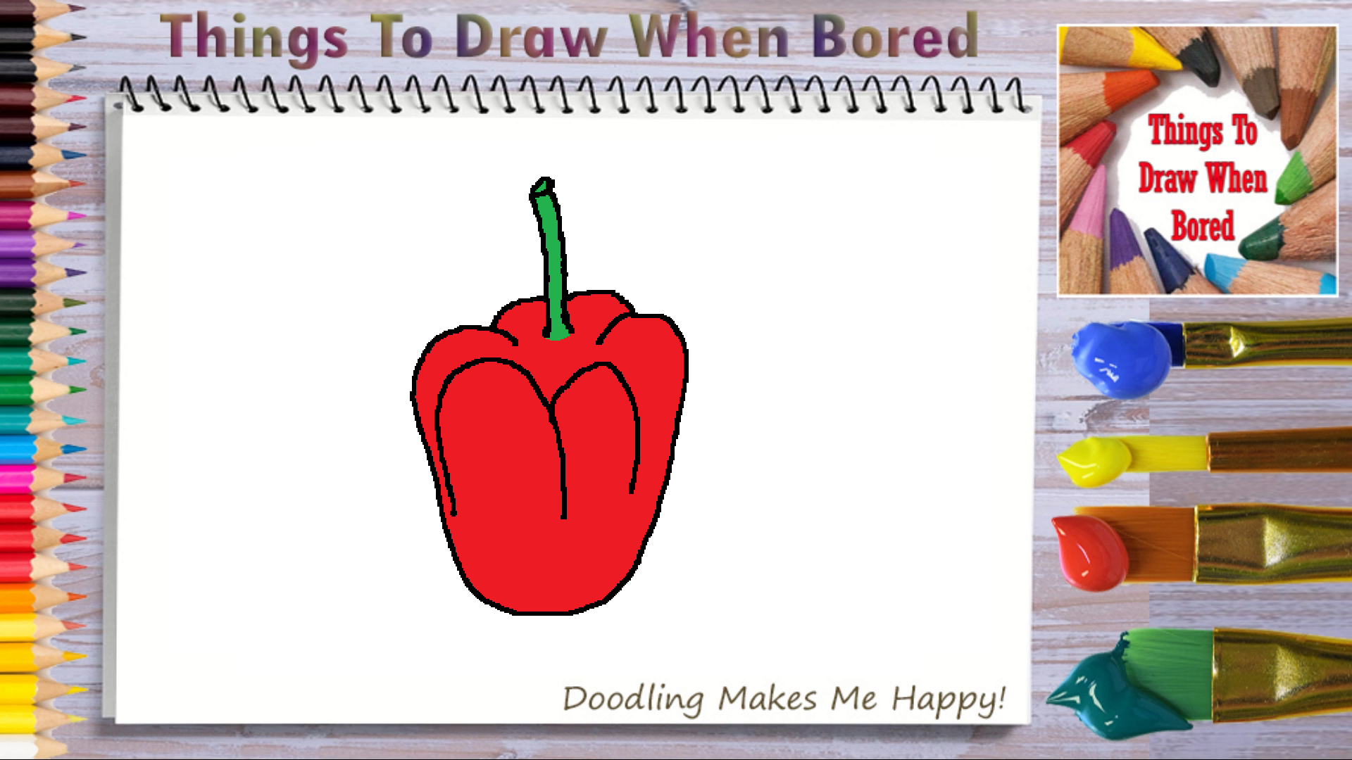 How To Draw A Red Bell Pepper