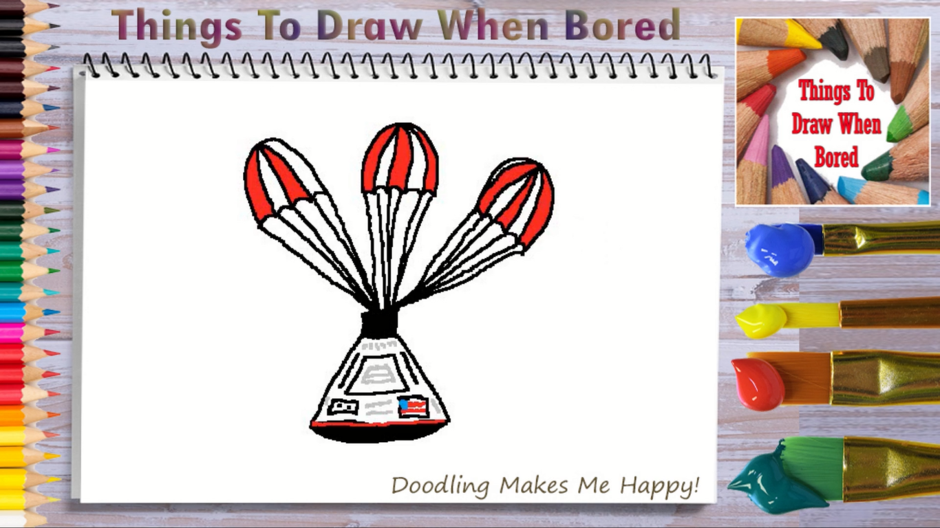 How To Draw A Space Capsule Landing