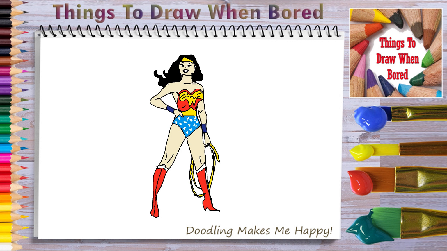 How To Draw Wonder Woman (Thumbnail)