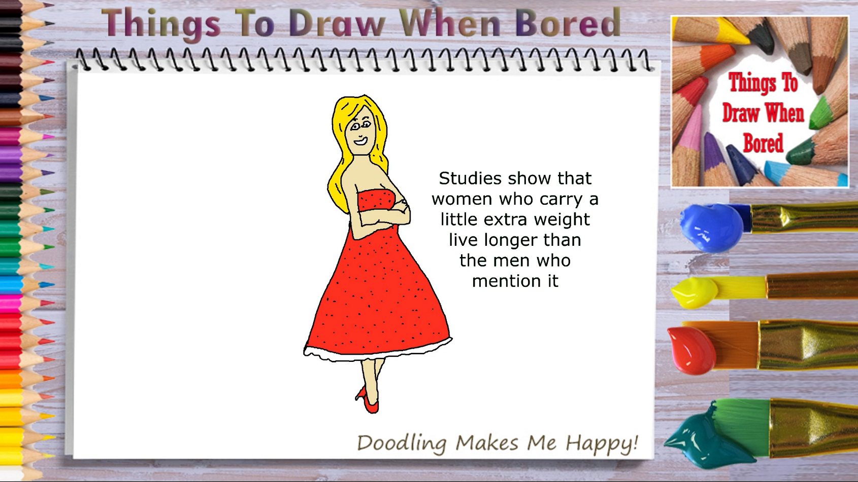 How To Draw A Woman In A Dress (Thumbnail)